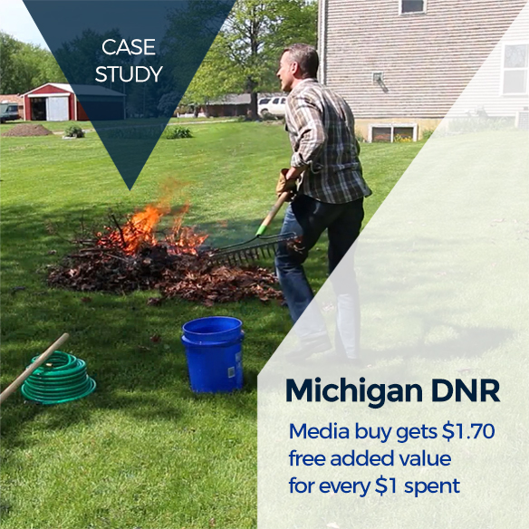 Michigan DNR Case Study - Media buy gets $1.70 free added value for every $1 spent